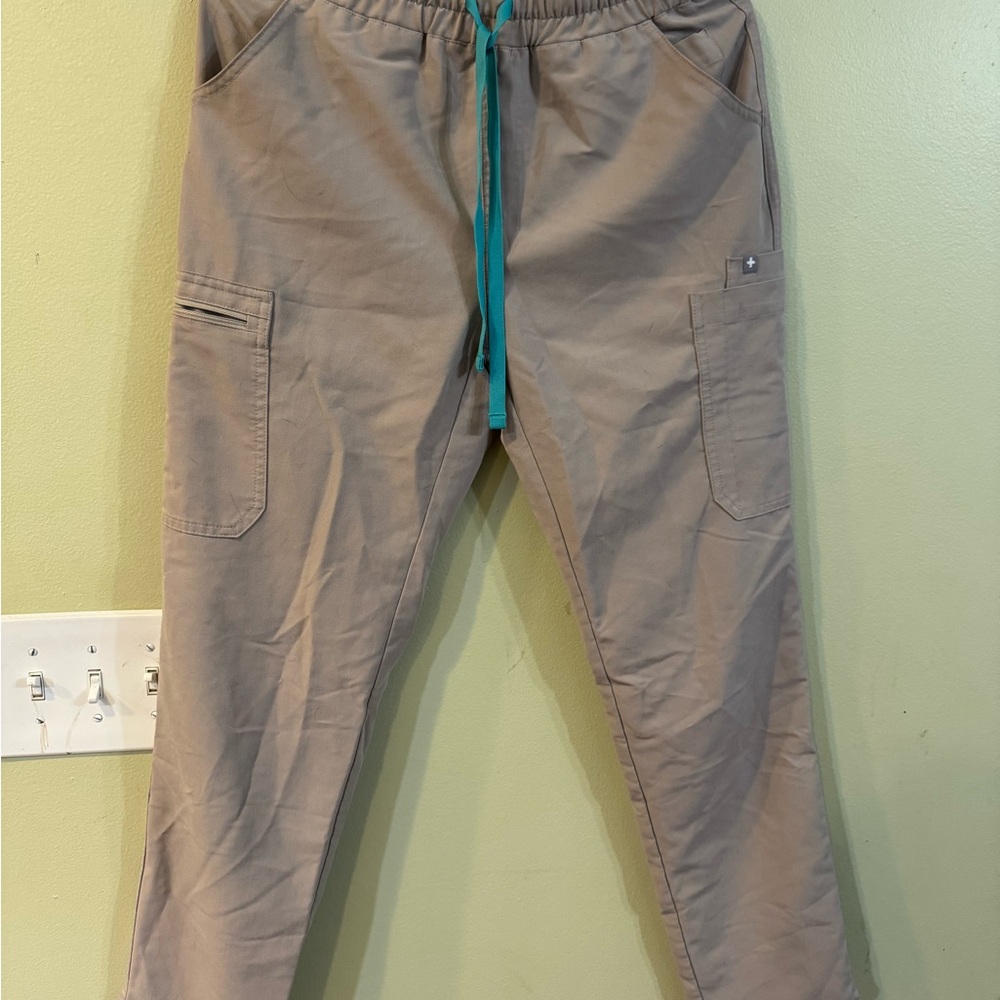 Figs Women's Straight Leg Pants with Teal Drawstring